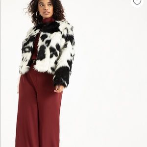 Eloquii Cropped Faux Fur Jacket NWT Size 22-24
